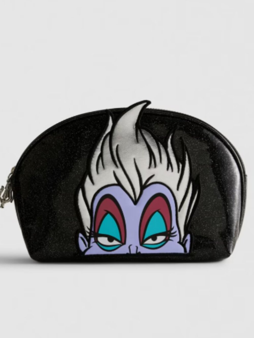 Disney Villains Ursula Makeup Bag Black Sparkle Cosmetic Bag Travel